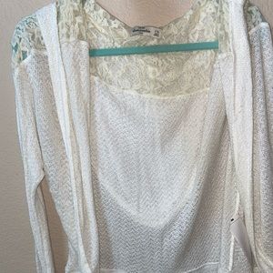 Sweater with lace back